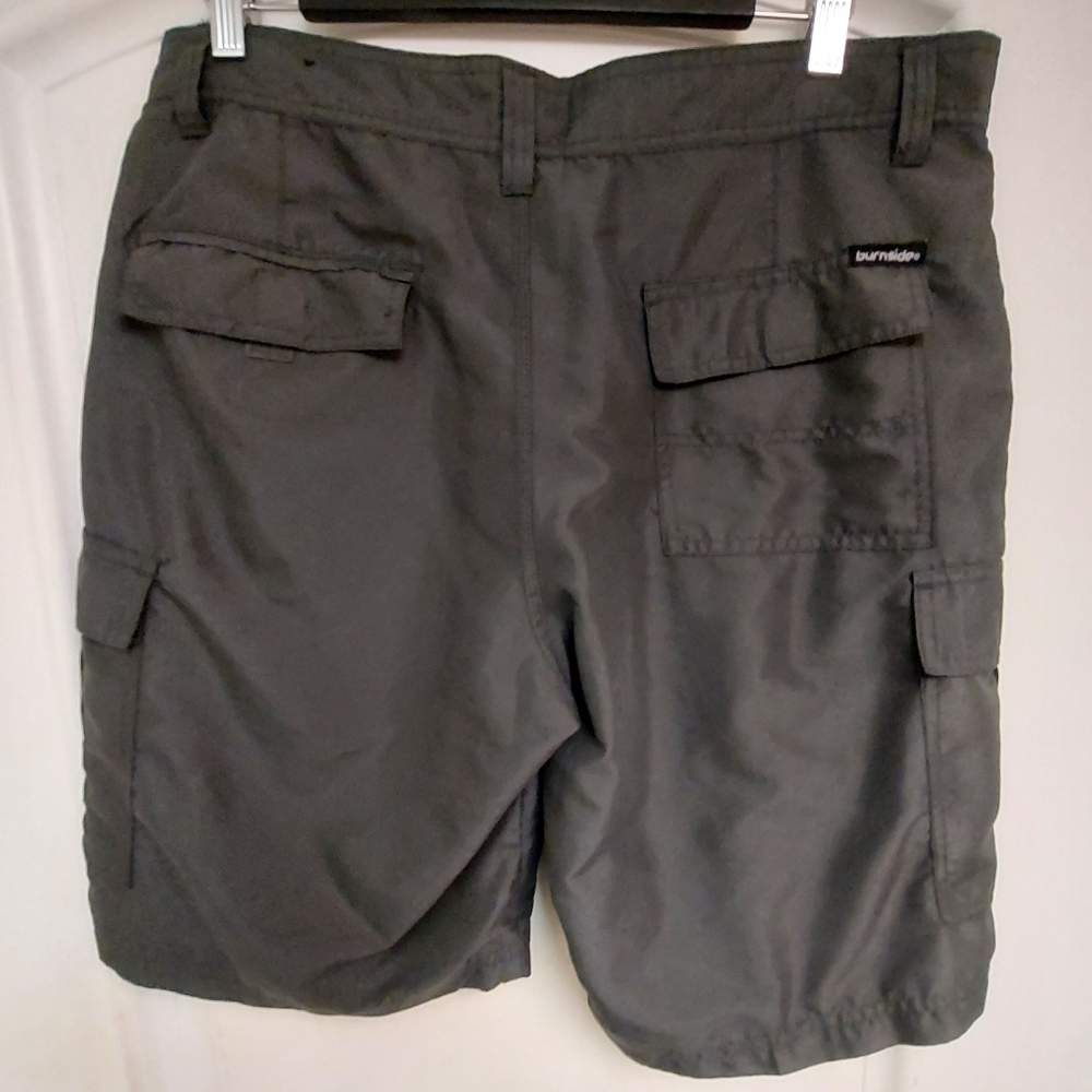 SET OF 2 BURNSIDE DRI-FIT LIGHTWEIGHT BLUE  & GRAY CARGO BOARD SHORTS LARGE - Picture 6 of 8